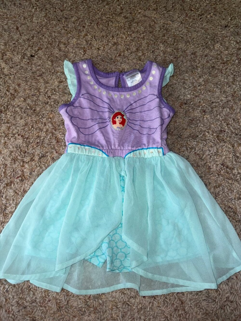 Disney Princess Ariel The Little Mermaid Romper Dress 2T